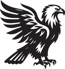 Obraz premium black eagle tattoo vector, eagle silhouette vector, eagle logo vector, eagle vector icon, eagle silhouette vector isolated on white background