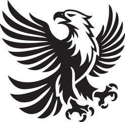 Fototapeta premium black eagle tattoo vector, eagle silhouette vector, eagle logo vector, eagle vector icon, eagle silhouette vector isolated on white background