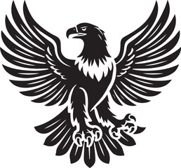 Obraz premium black eagle tattoo vector, eagle silhouette vector, eagle logo vector, eagle vector icon, eagle silhouette vector isolated on white background
