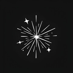 Doodle line sparkle, burst lines, and sparkle star icon vector illustration. Perfect for design, decoration, and creative projects with various shapes