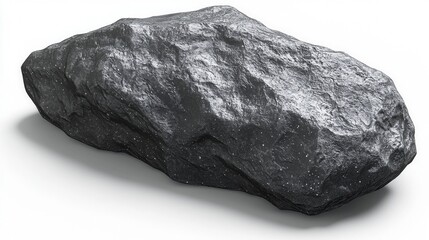 Fototapeta premium Gray Rock on White Background (2)