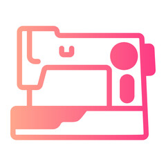 sewing machine gradient icon