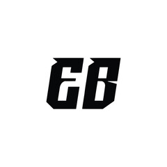 EB monogram logo design letter text name symbol monochrome logotype alphabet character simple logo