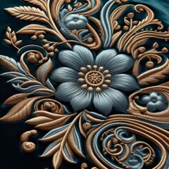 Embroidered Cord Velvet Velvet with corded designs that are also