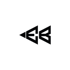 EB monogram logo design letter text name symbol monochrome logotype alphabet character simple logo