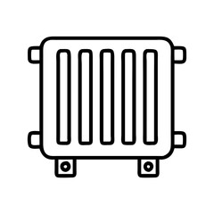 radiator icon, radiator line art - simple line art of radiator, perfect for radiator logos and icons