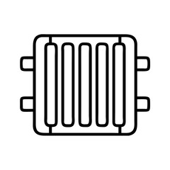 radiator icon, radiator line art - simple line art of radiator, perfect for radiator logos and icons
