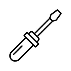 screwdriver icon, screwdriver line art - simple line art of screwdriver, perfect for screwdriver logos and icons