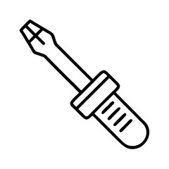 screwdriver icon, screwdriver line art - simple line art of screwdriver, perfect for screwdriver logos and icons