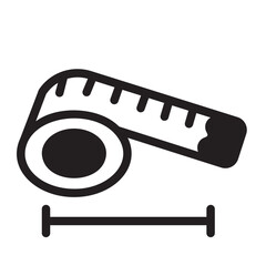 Measure Tape glyph icon