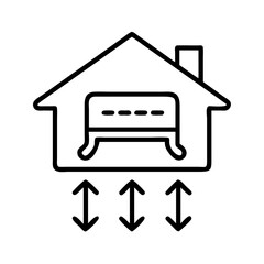 air conditioning service icon, air conditioning service line art - simple line art of air conditioning service, perfect for air conditioning service logos and icons