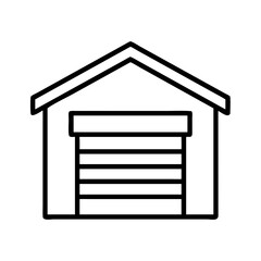 garage door icon, garage door line art - simple line art of garage door, perfect for garage door logos and icons