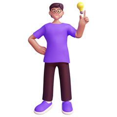 3D Rendered Pose with Detailed Realistic Effects High Quality Transparent PNG