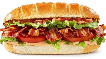 Cheesy Bacon Burger with Lettuce and Tomato Slices