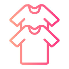 Tshirt gradient icon
