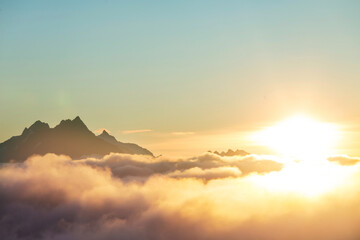 Mountains on sunrise
