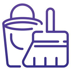 Cleaning Tools Gradient Line Icon