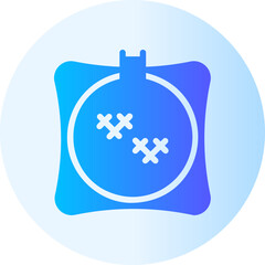 Obraz premium Cross stitch gradient icon