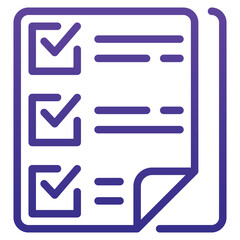 List Gradient Line Icon