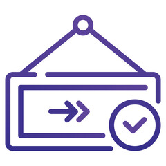 Open Sign Gradient Line Icon