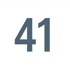 Obraz premium High-resolution stock image of the number 41, professionally designed for commercial use, featuring a clean aesthetic and neutral color palette