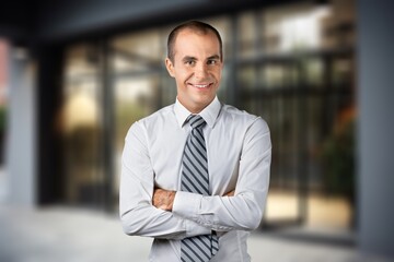 Happy young professional business man portrait.