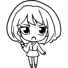 grumpy chibi style