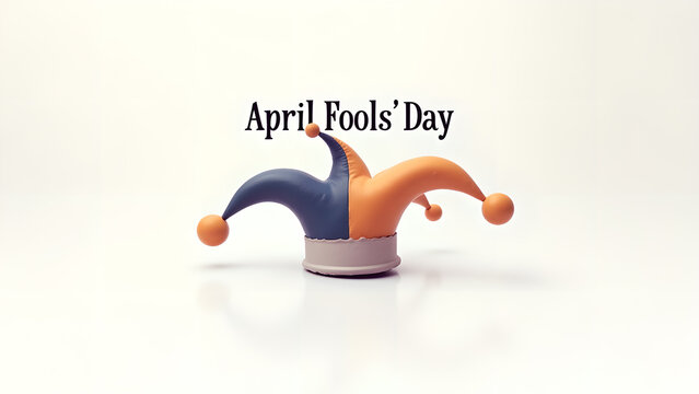Whimsical April Fools' Day Jester Hat on White