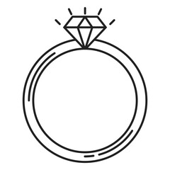 simple diamond ring icon.eps
