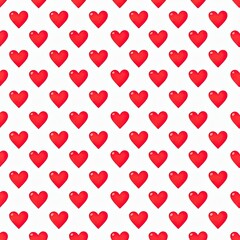 Seamless Red Heart Pattern – Romantic Valentine’s Day Background