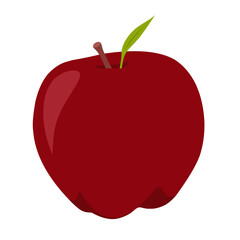 A red apple isolated on a white background