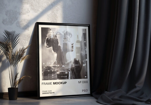 Modern Poster Frame Mockup for Interior Design and Art Display