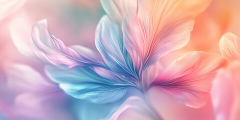 Vibrant, pastel, soft, dreamy, ethereal, and beautiful floral background. Backdrop for cosmetics, spa, perfume, beauty salon, florist shop, invitation, gift cards