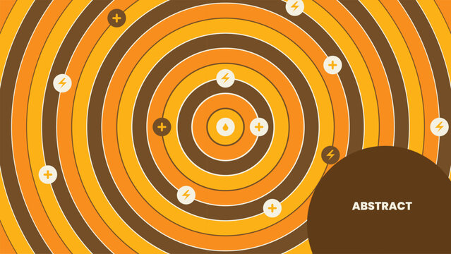 Orange and brown circles that convey positivity and energy.