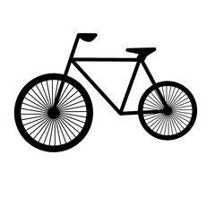 Fototapeta premium Illustration of a simple bicycle with a minimalist design. Sports, recreation, holiday, relaxing, summer.