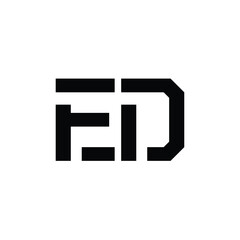 ED monogram logo design letter text name symbol monochrome logotype alphabet character simple logo