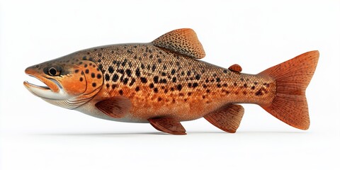 fish on white background