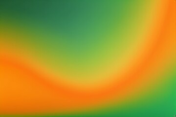 Obraz premium blurred green and orange background with a blurry orange wave