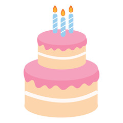 Cartoon Birthday Cake, Birthday Cake Multi color