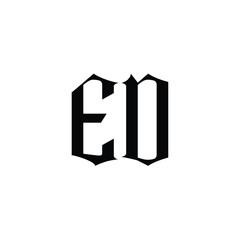 ED monogram logo design letter text name symbol monochrome logotype alphabet character simple logo