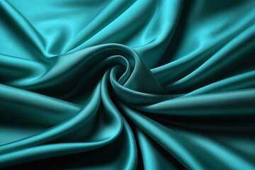 Fototapeta premium a close up of a blue silk fabric with a very large wave