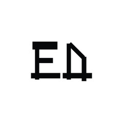ED monogram logo design letter text name symbol monochrome logotype alphabet character simple logo