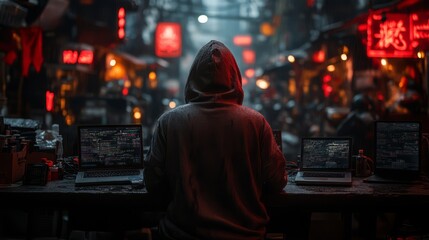 A dark web marketplace, filled with illegal digital goods and hackers discussing cybercrime