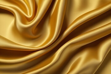 Fototapeta premium a close up of a golden silk fabric with a very smooth surface