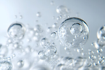 Abstract CloseUp of Glistening Water Bubbles