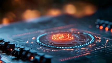 Futuristic Illustration of Outer Space Technology