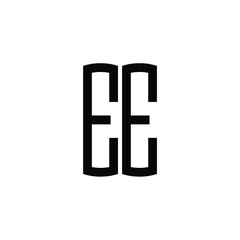 EE monogram logo design letter text name symbol monochrome logotype alphabet character simple logo