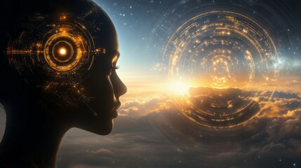 The echo of the human mind in the cosmic expanse. 1