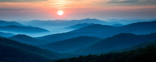 Obraz premium Twilight over a remote mountain landscape