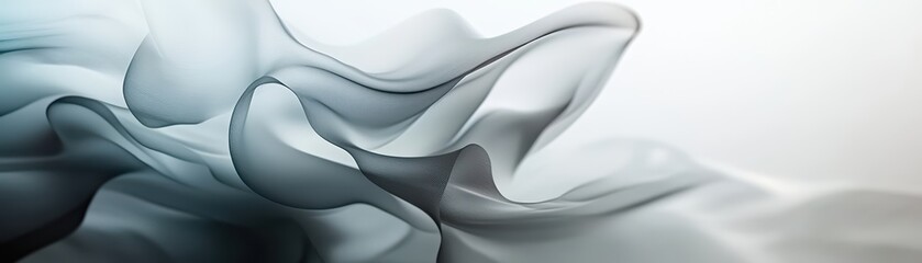 Abstract fluid shapes with soft blur and depth illusion, evoking organic movement
